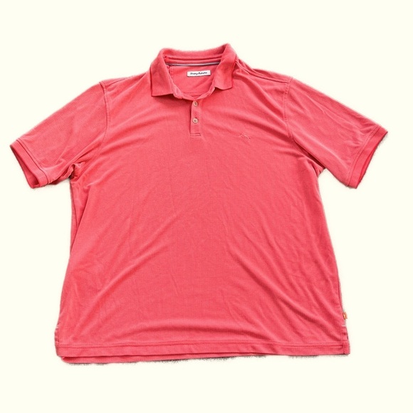 Tommy bahama Polo Modal Polyester Men's XXL Coral 3 Button - Picture 1 of 7